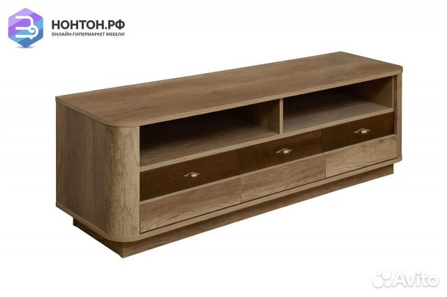 Тумба под тв с 3-мя ящиками Фантазия дуб каньон
