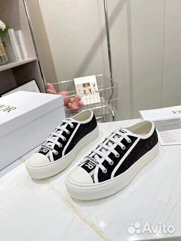 Кеды женские Dior walk’n’Dior премиум стразы