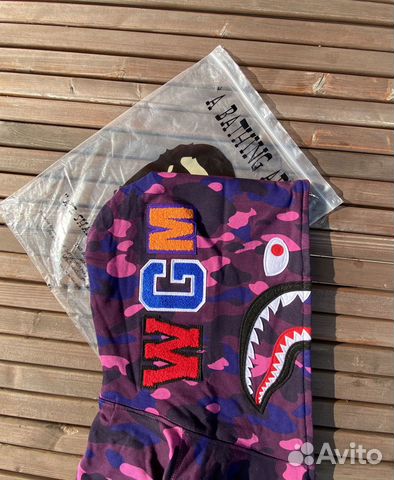 Зип Худи Bape Violet Фиолетовый