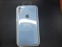 Силиконовый чехол на iPhone XR голубой