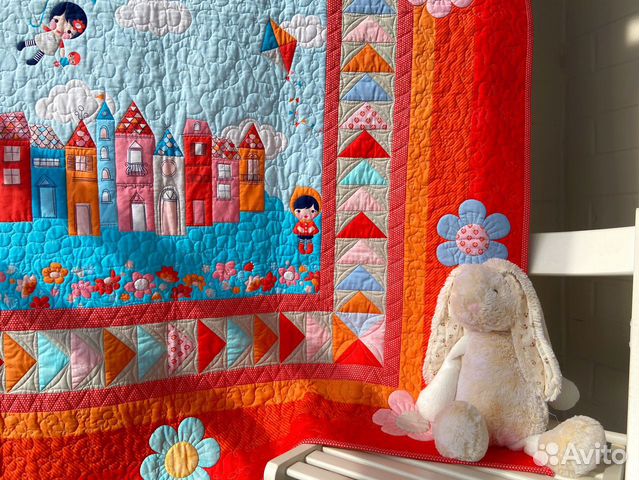 Лоскутное одеяло в подарок, Одеяло-плед для девочк