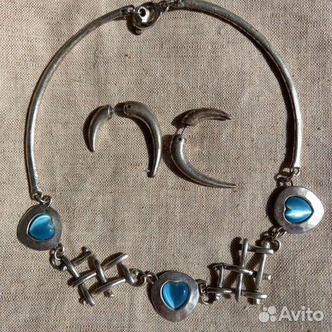Серьги кольцо гранат, серьги бирюза