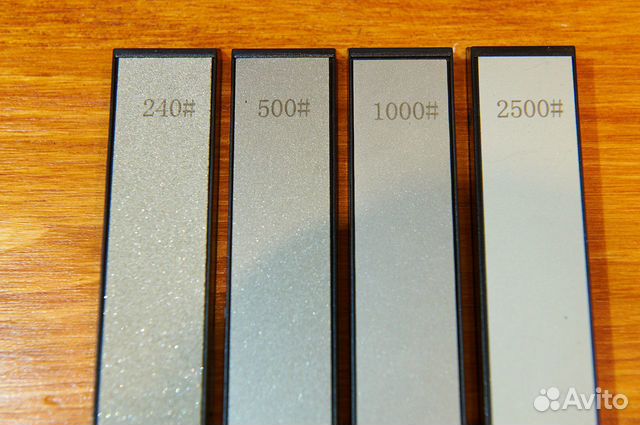 Бруски алмазные для заточки ножей, комплект 4 шт
