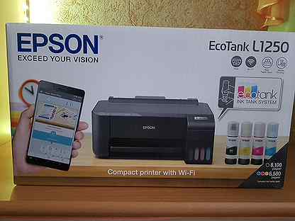 Принтер Epson L1250 с Вай-Фай. Цветная печать