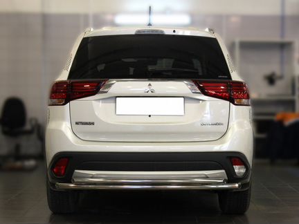 Защита заднего бампера Mitsubishi Outlander 2015
