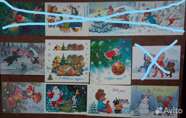 Открытки советские Зарубин; с 1 мая и с 7 ноября