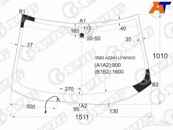 Стекло лобовое citroen C-crosser