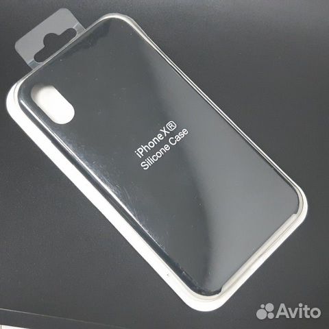 Силиконовый чехол на iPhone XR чёрный