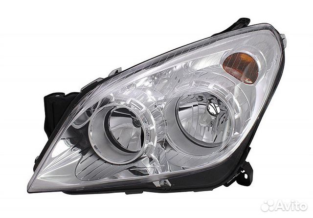 Фара левая Opel Astra H (хром)