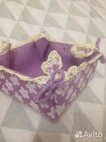 Хлебница текстильная на завязках