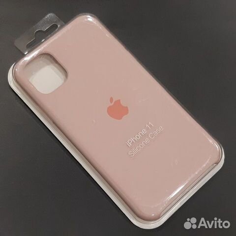 Силиконовый чехол на iPhone 11 пудровый