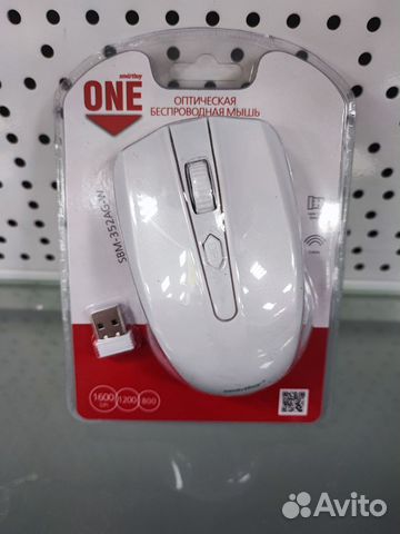 Мышь беспроводная SmartBuy 352 ONE, белая