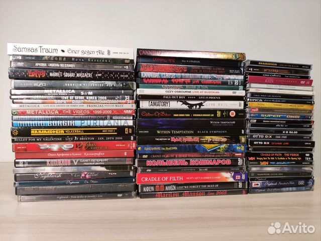 DVD с концертами и CD-альбомы рок и метал групп