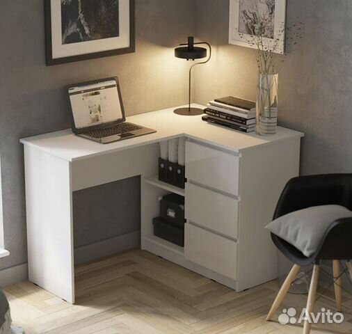 Компьютерный / Письменный Стол Челси угловой (Белы