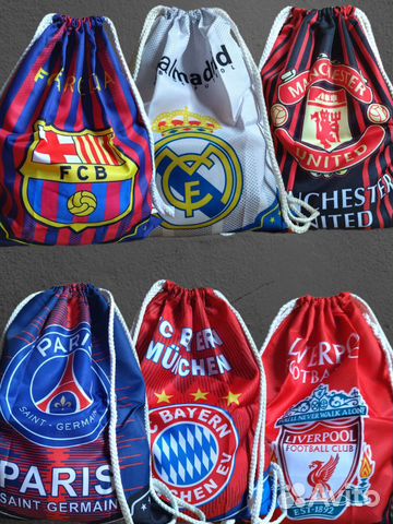 Мешки для обуви футбольных команд