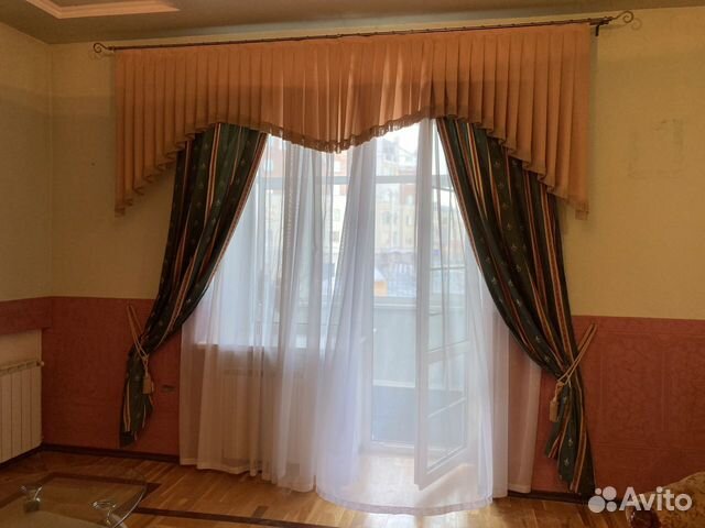 Комплект штор с карнизом для зала, кабинета
