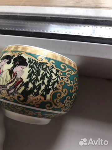 Чашка тонкий костяной фарфор без блюца-Япония