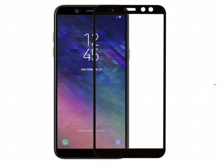 3D Soft Защитное Стекло на Samsung A6+ (чер.рамка)