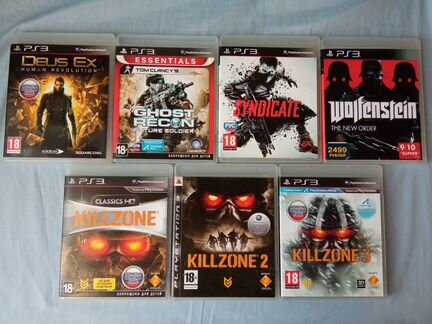 Syndicate Deus Ex Ghost Recon Killzone Wolfenstein