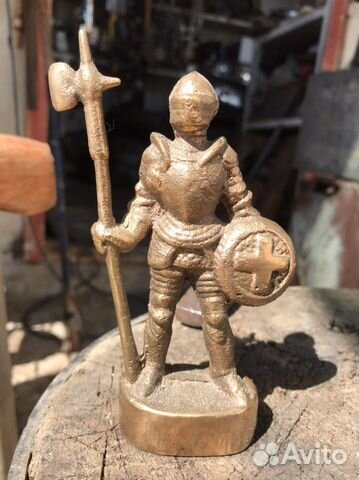 Рыцар, крестоносец из латуни (бронзы)