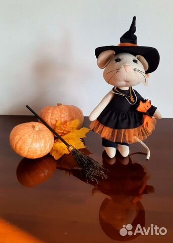Текстильная кукла/мышка Ведьмочка