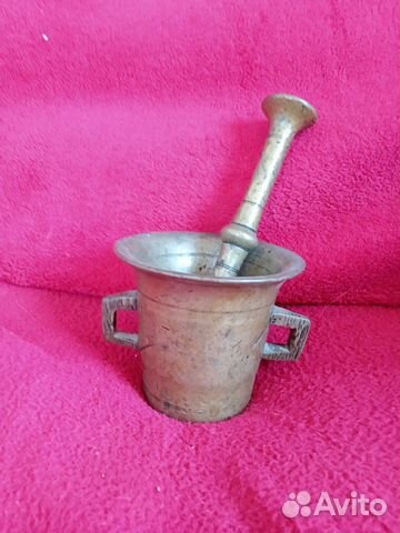 Ступка ушастая бронза, старинная
