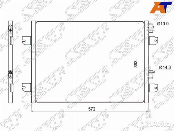 Радиатор кондиционера lada, nissan almera, nissan