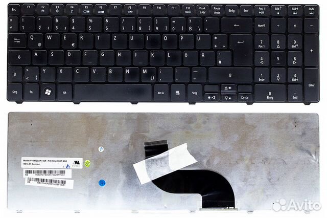 Клавиатура Acer Aspire 5810T без русских букв