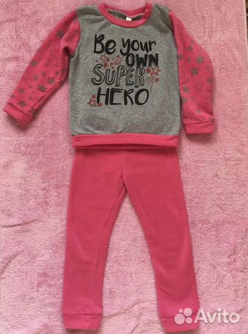 Костюм флисовый на девочку 4-5лет