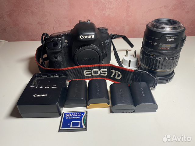 Фотоаппарат Canon 7d с комплектующими