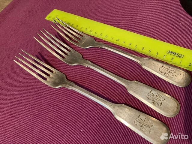 Антикварные вилки fraget N plaque. Польша Россия 1