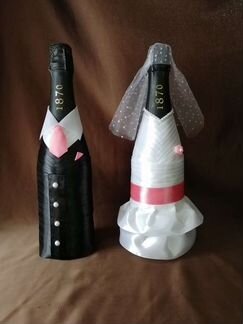 Украшение для шампанского на свадьбу