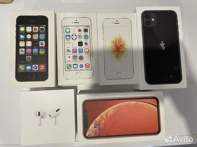 Коробки оригинал iPhone (5s,SE,XR,11,Air Pods Pro)