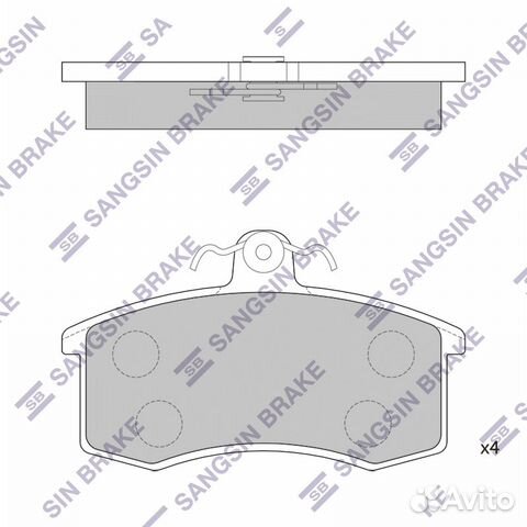 Колодки тормозные LADA Sangsin brake SP1165