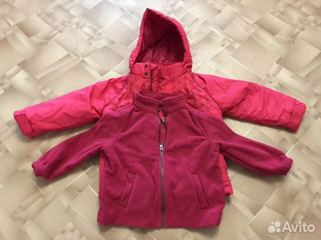 Деми курточка на девочку 104р 3-в-1