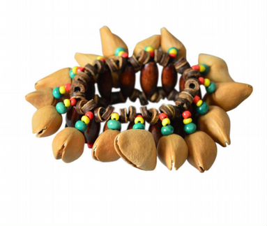 Шейкер-браслет Чакча из косточек на ногу