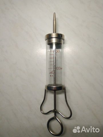 Шприц Жане стеклянный для промывания 100мл с поршн