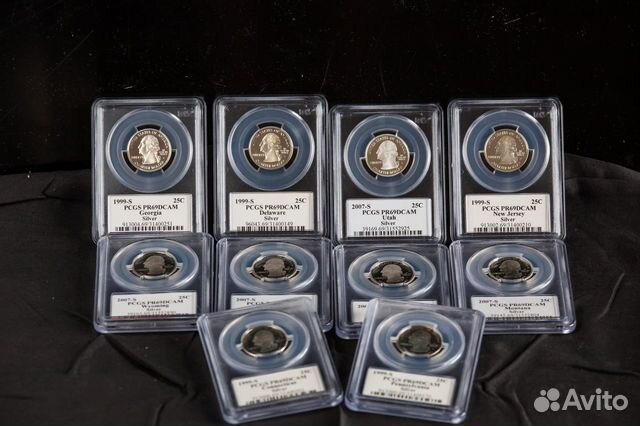 Quarter (квотеры) dollars в слабе pcgs pr 69