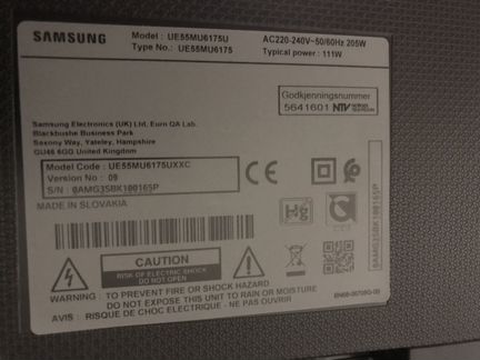 Телевизор samsung ue 55