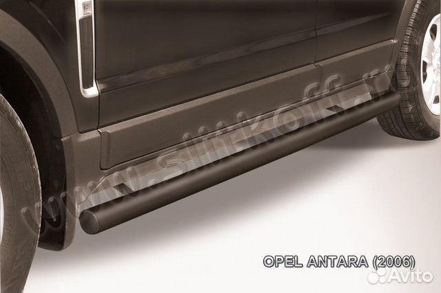 Защита порогов d76 труба Opel antara opan007B