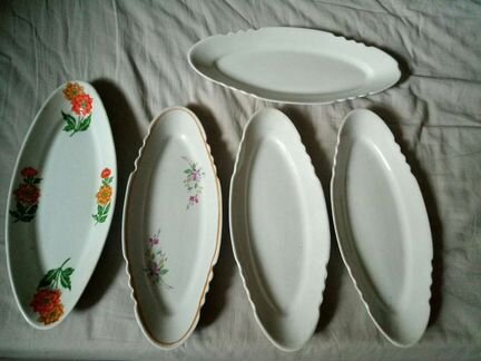 Блюдо, селедочница Дулево