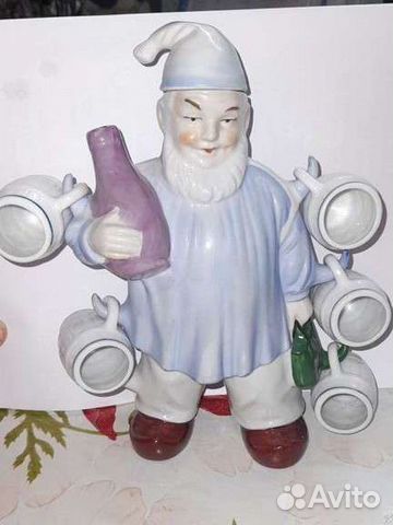 Штоф бутылка Гном с портфелем гдр