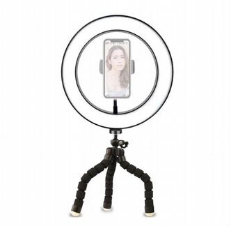 Кольцевая лампа 26 см на гибком штативе