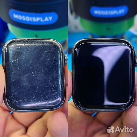 Полировка царапин стекла Apple Watch 4 5 6 7 8 SE