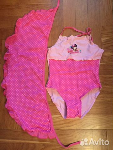 Слитный купальник + парео Disney новый