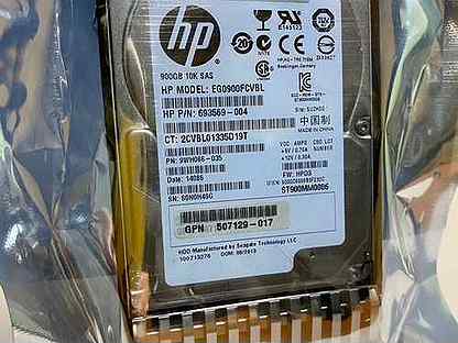Жесткий диск SAS HP 900 гб eg0900fcvbl (новый)