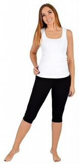 Бриджи женские из хлопка с лайкрой однотонные