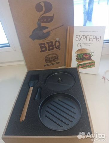 Пресс для гамбургеров с кистью BBQ