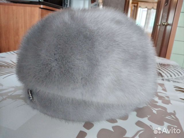 Берет женский (голубая норка)