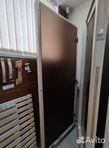 Дверь для бани, сауны стеклянная, деревянная